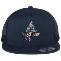 Im The Cute Witch Halloween Matching Group Costume Flat Bill Trucker Hat