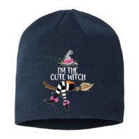 Im The Cute Witch Halloween Matching Group Costume Sustainable Beanie