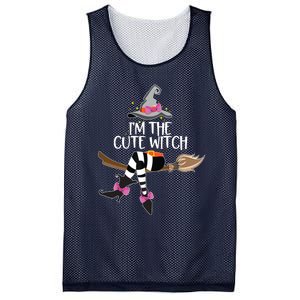 Im The Cute Witch Halloween Matching Group Costume Mesh Reversible Basketball Jersey Tank