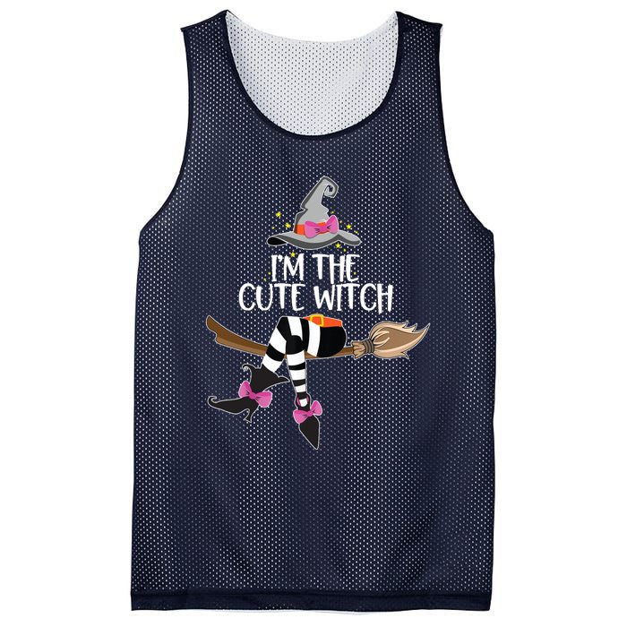 Im The Cute Witch Halloween Matching Group Costume Mesh Reversible Basketball Jersey Tank