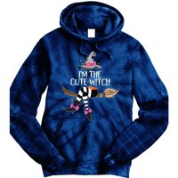 Im The Cute Witch Halloween Matching Group Costume Tie Dye Hoodie