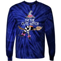 Im The Cute Witch Halloween Matching Group Costume Tie-Dye Long Sleeve Shirt