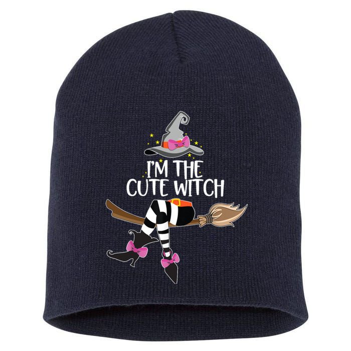 Im The Cute Witch Halloween Matching Group Costume Short Acrylic Beanie