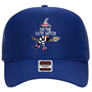 Im The Cute Witch Halloween Matching Group Costume High Crown Mesh Back Trucker Hat