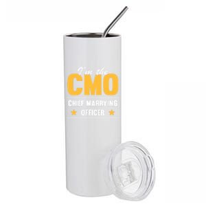 I’m The Cmo Chief Marrying Officer Funny Marriage Officiant Gift Stainless Steel Tumbler