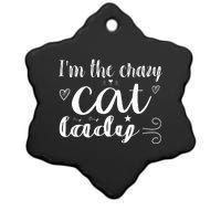 I'm The Crazy Cat Lady Ceramic Star Ornament