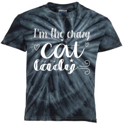 I'm The Crazy Cat Lady Kids Tie-Dye T-Shirt