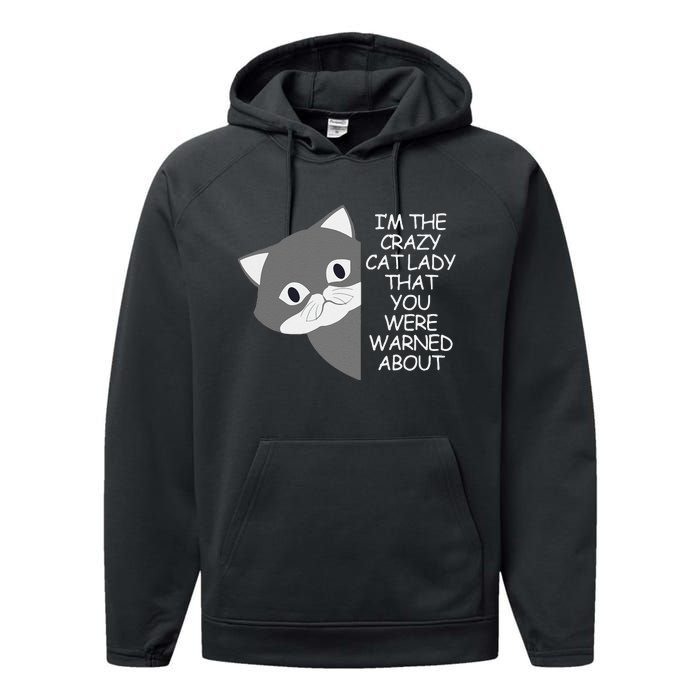 IM The Crazy Cat Lady That You Were Warned About Kamala 47 Performance Fleece Hoodie