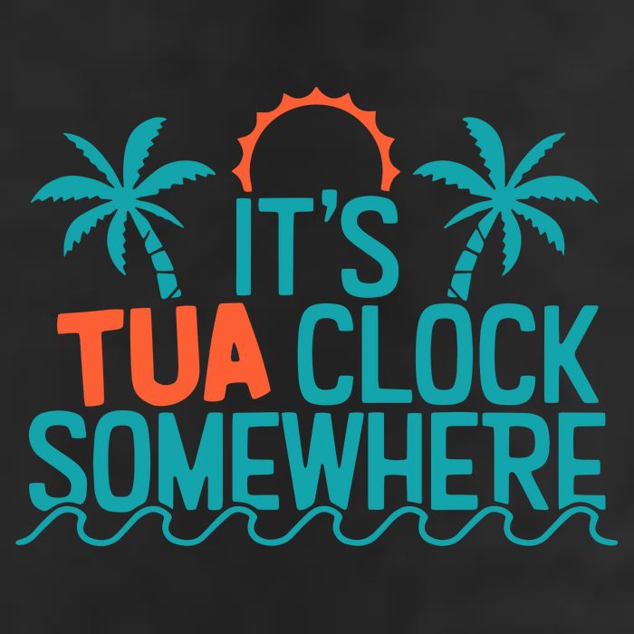 It’S Tua Clock Somewhere Sometimes Garment-Dyed Fleece Hoodie