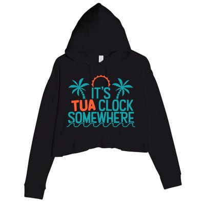 It’S Tua Clock Somewhere Sometimes Crop Fleece Hoodie
