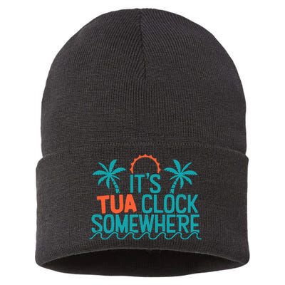 It’S Tua Clock Somewhere Sometimes Sustainable Knit Beanie