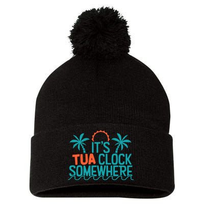 It’S Tua Clock Somewhere Sometimes Pom Pom 12in Knit Beanie