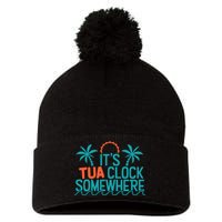 It’S Tua Clock Somewhere Sometimes Pom Pom 12in Knit Beanie