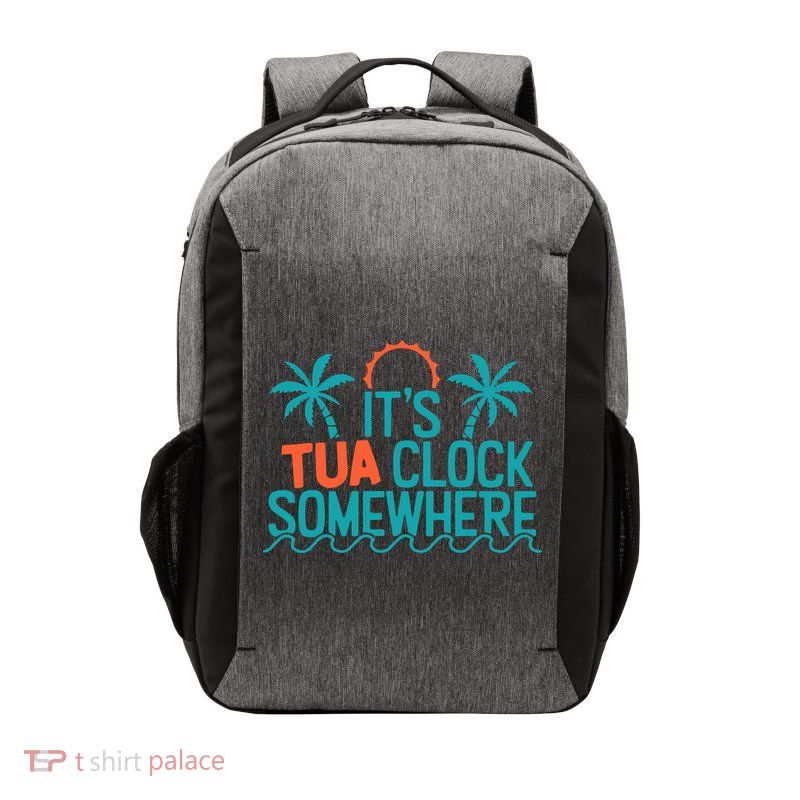 It’S Tua Clock Somewhere Sometimes Vector Backpack