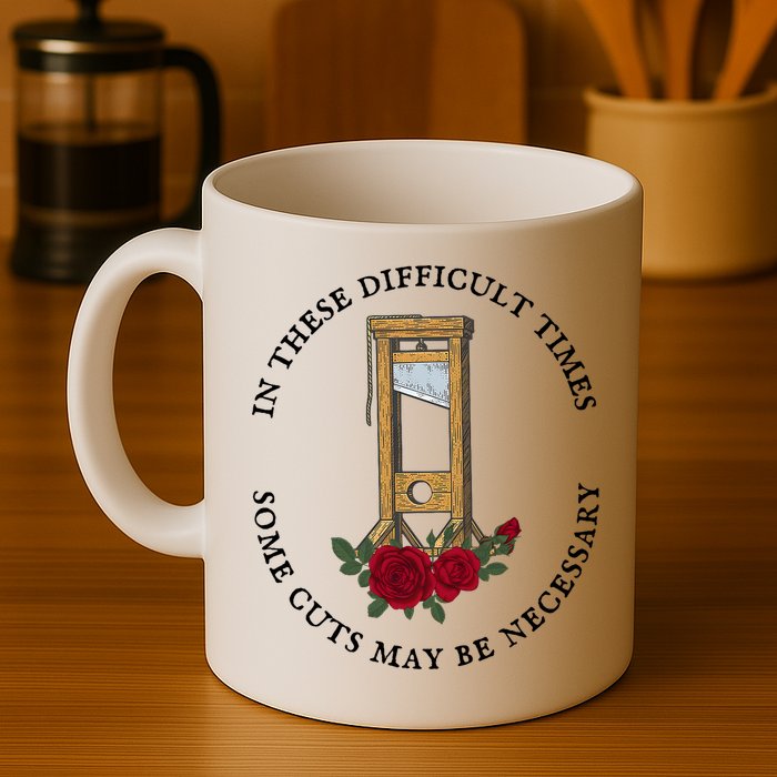 In There Difficult Times Some Cuts May Be Necessary  Coffee Mug