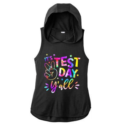 It's Test Day Y'all Tie Dye Students Teacher Test Day Gifts Ladies PosiCharge Tri-Blend Wicking Draft Hoodie Tank