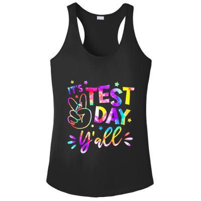 It's Test Day Y'all Tie Dye Students Teacher Test Day Gifts Ladies PosiCharge Competitor Racerback Tank