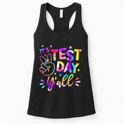 It's Test Day Y'all Tie Dye Students Teacher Test Day Gifts Womens Tank Top