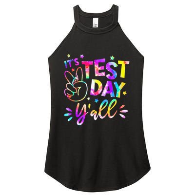 It's Test Day Y'all Tie Dye Students Teacher Test Day Gifts Women's Perfect Tri Rocker Tank