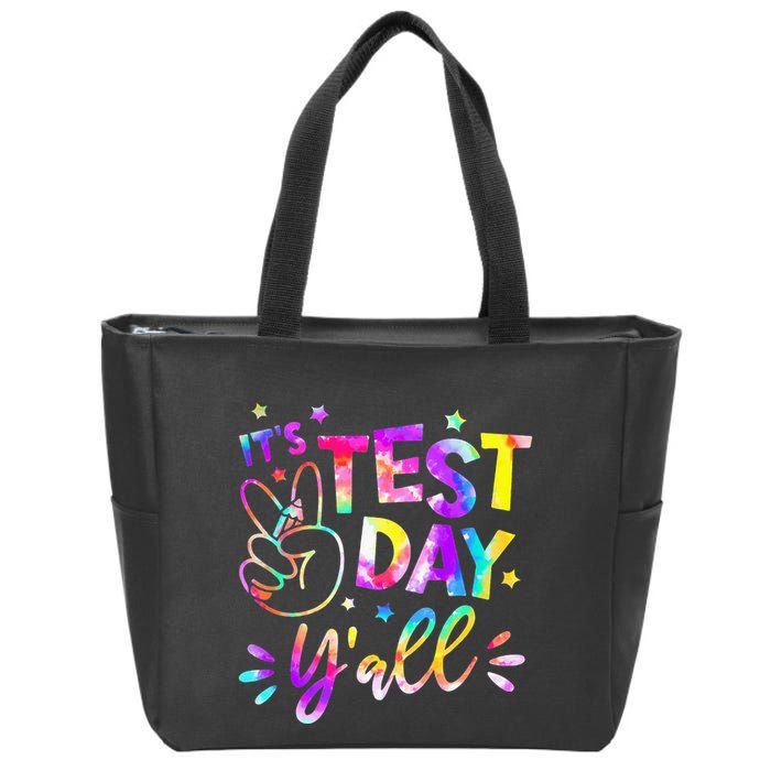 It's Test Day Y'all Tie Dye Students Teacher Test Day Gifts Zip Tote Bag
