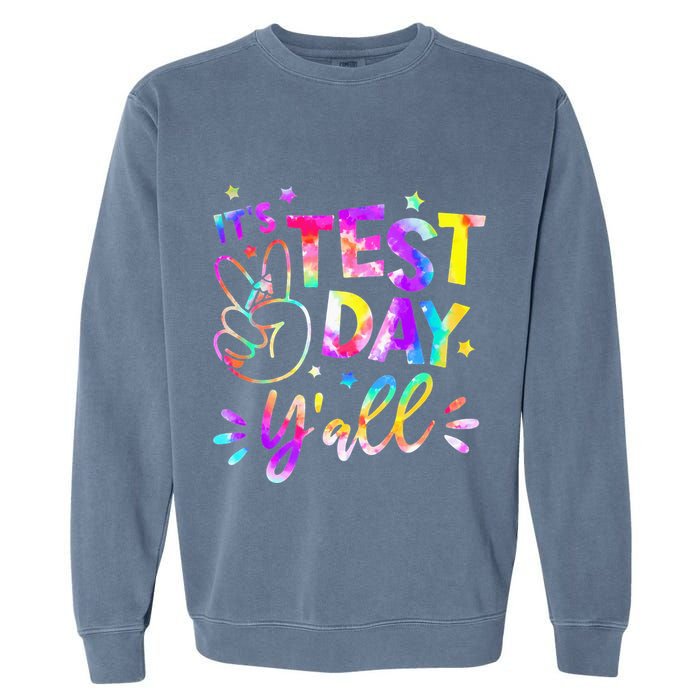 It's Test Day Y'all Tie Dye Students Teacher Test Day Gifts Garment-Dyed Sweatshirt