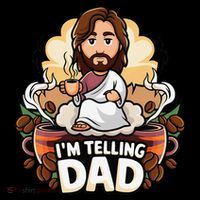 IM Telling Dad Jesus Apron