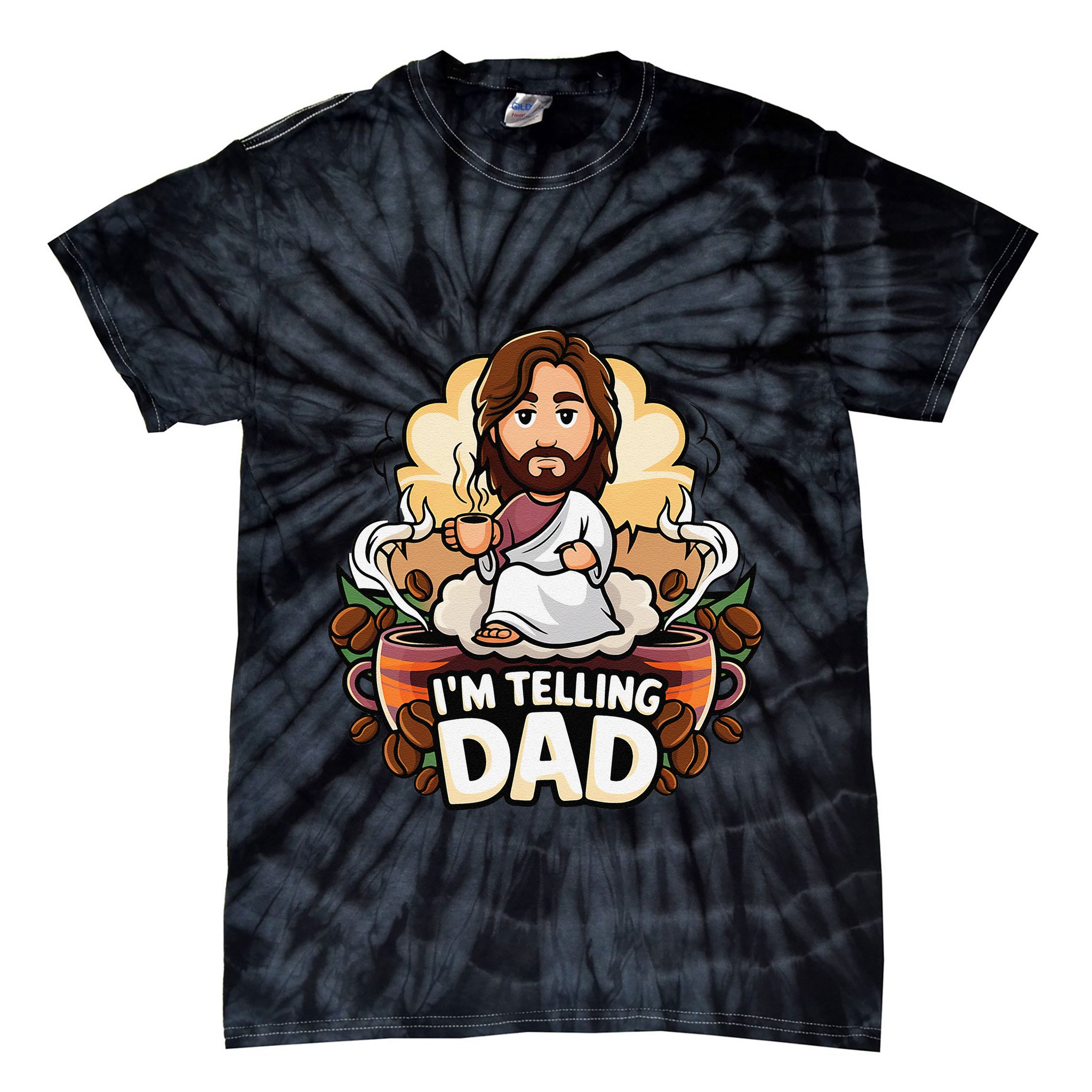 IM Telling Dad Jesus Tie-Dye T-Shirt