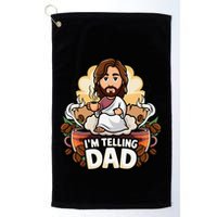 IM Telling Dad Jesus Golf Towel