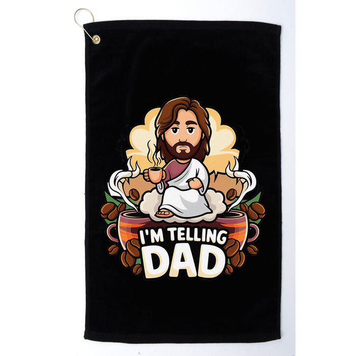 IM Telling Dad Jesus Golf Towel