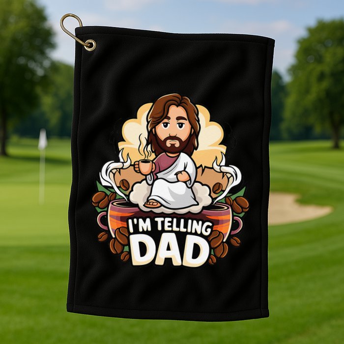 IM Telling Dad Jesus Golf Towel