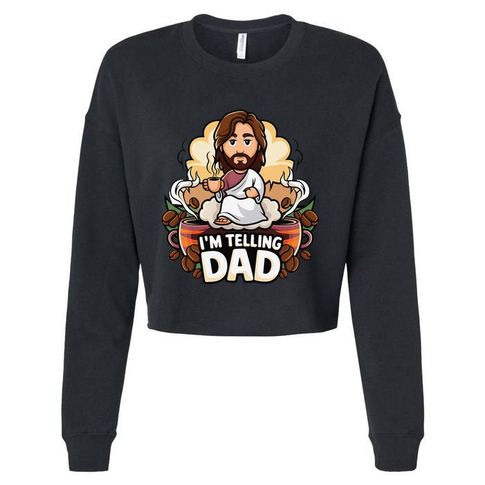 IM Telling Dad Jesus Cropped Pullover Crew