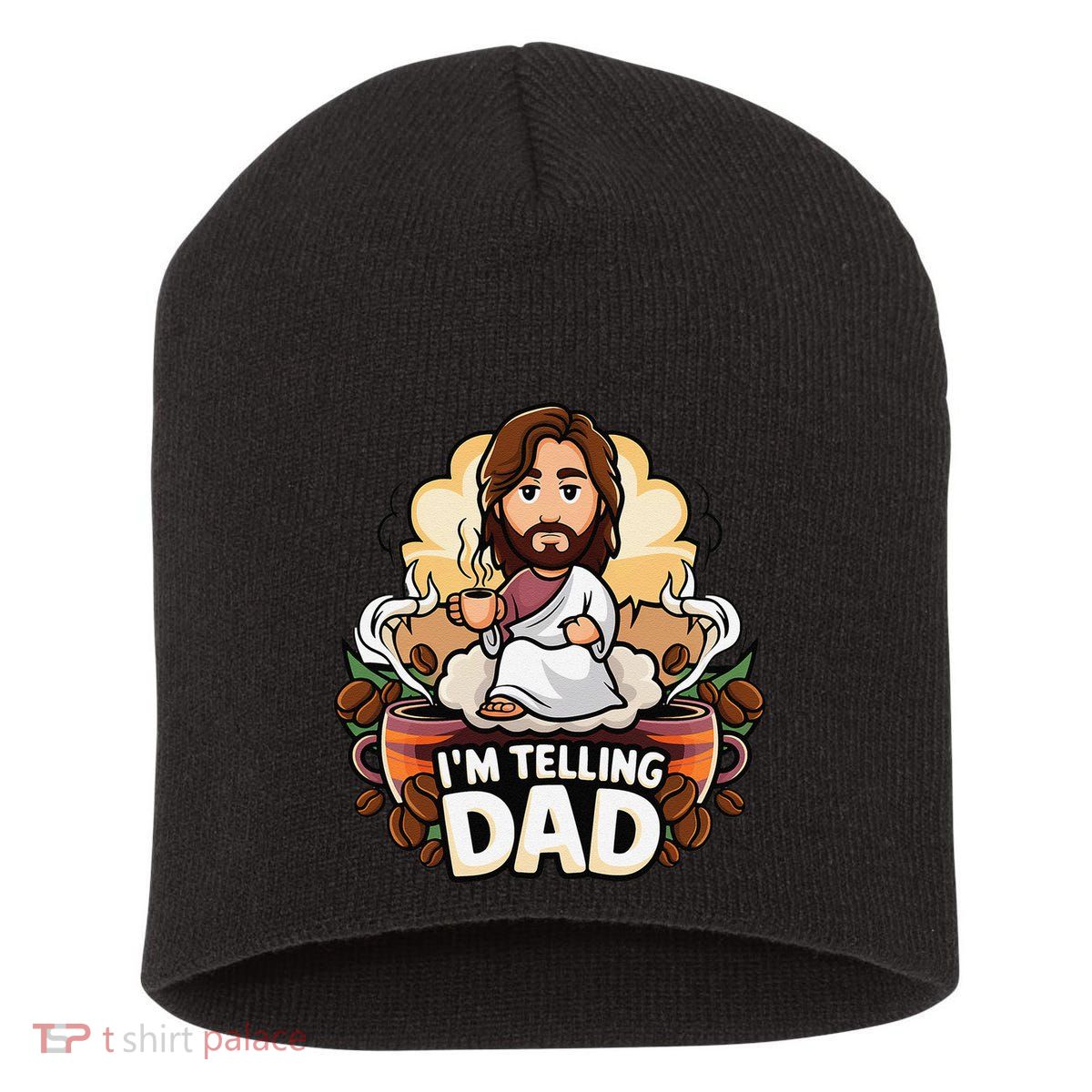 IM Telling Dad Jesus Short Acrylic Beanie