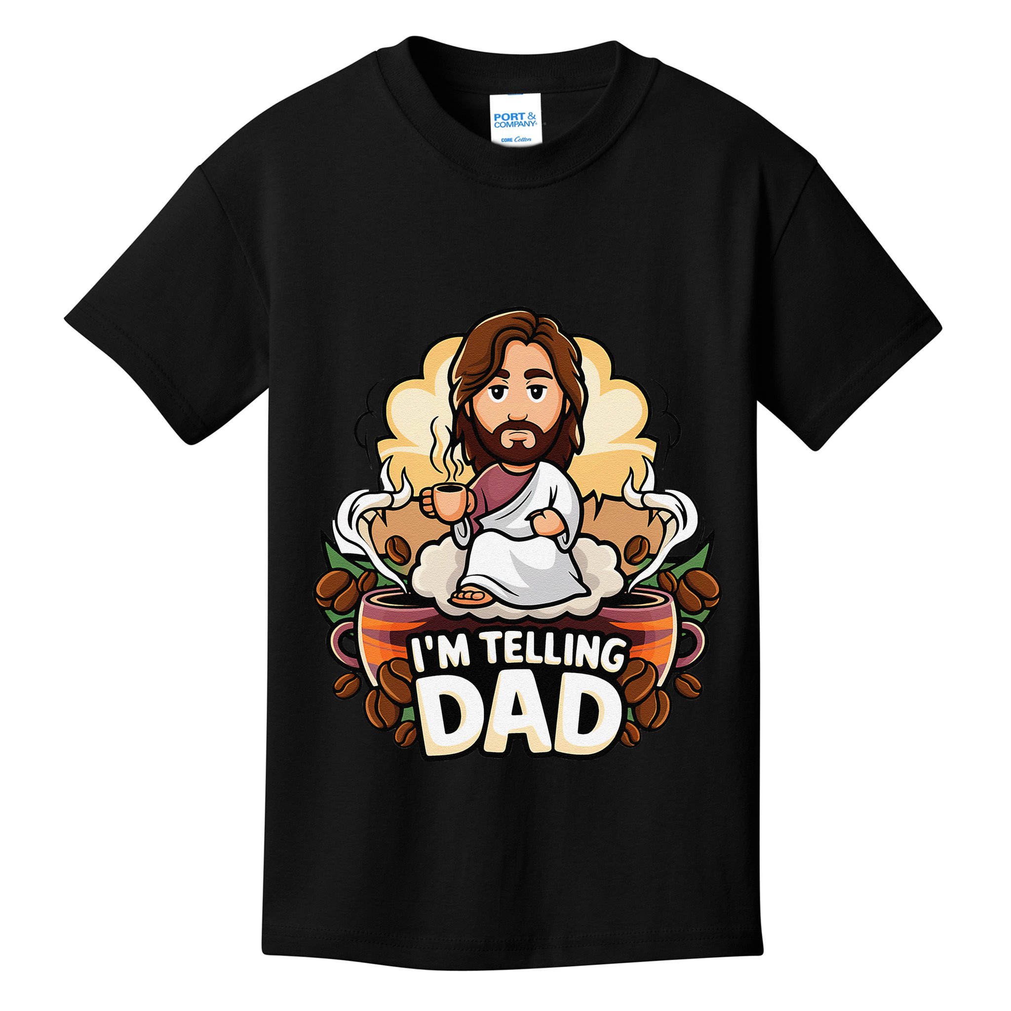 IM Telling Dad Jesus Kids T-Shirt