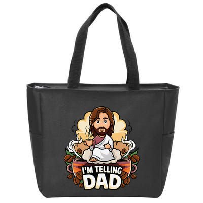 IM Telling Dad Jesus Zip Tote Bag