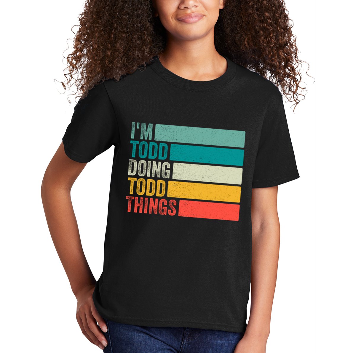 I'm Todd Doing Todd Things Funny Vintage Todd Gift Idea Kids T-Shirt