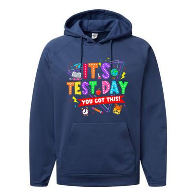 ItS Test Day You Got This Testing Day Teacher Student Performance Fleece Hoodie