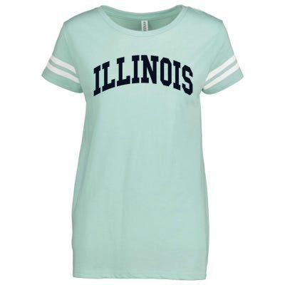 Illinois Throwback Design Classic Enza Ladies Jersey Football T-Shirt