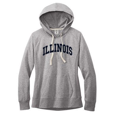 Illinois Throwback Design Classic Women's Fleece Hoodie