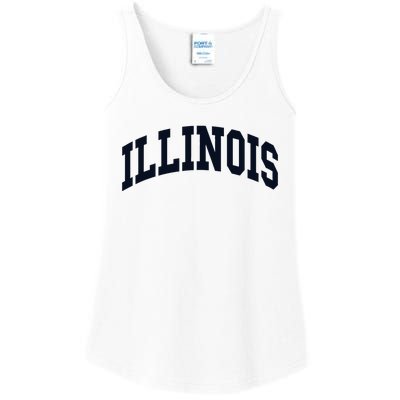 Illinois Throwback Design Classic Ladies Essential Tank