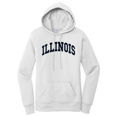 Illinois Throwback Design Classic Women's Pullover Hoodie