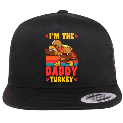 I'm The Daddy Turkey Thanksgiving Matching Family Costume Flat Bill Trucker Hat