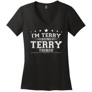 Im Terry Doing Terry Things Women's V-Neck T-Shirt