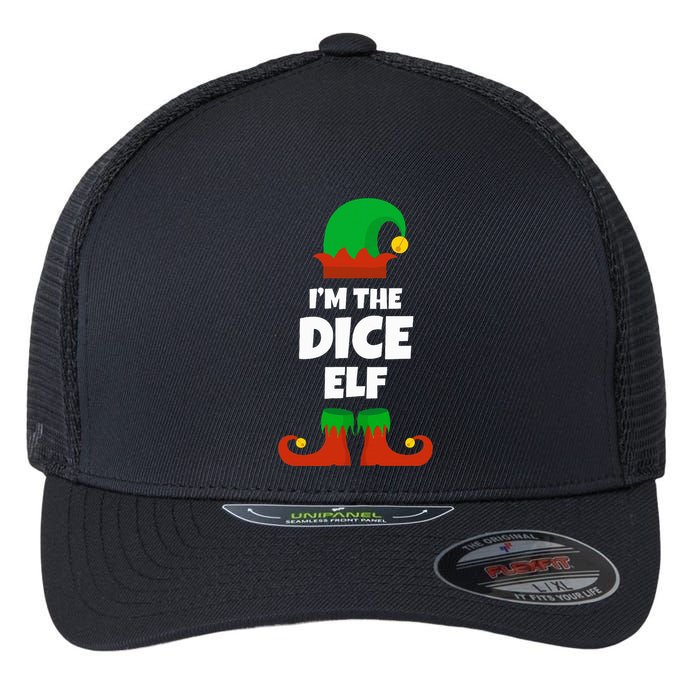 IM The Dice Elf Family Pajama Christmas Funny Bunco Rpg Flexfit Unipanel Trucker Cap
