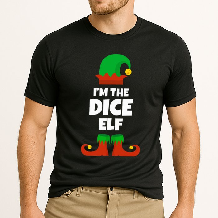IM The Dice Elf Family Pajama Christmas Funny Bunco Rpg Performance Shirt