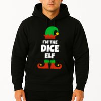 IM The Dice Elf Family Pajama Christmas Funny Bunco Rpg Hoodie