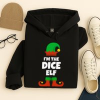 IM The Dice Elf Family Pajama Christmas Funny Bunco Rpg Hoodie