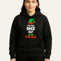IM The Dice Elf Family Pajama Christmas Funny Bunco Rpg Hoodie