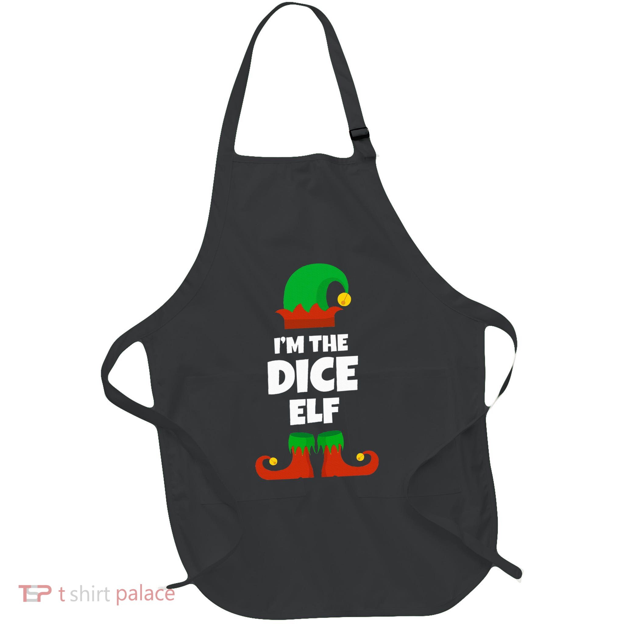 IM The Dice Elf Family Pajama Christmas Funny Bunco Rpg Apron