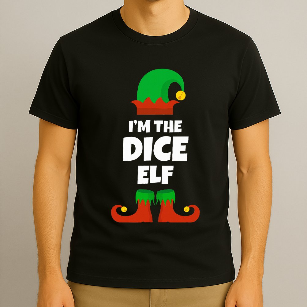 IM The Dice Elf Family Pajama Christmas Funny Bunco Rpg T-Shirt