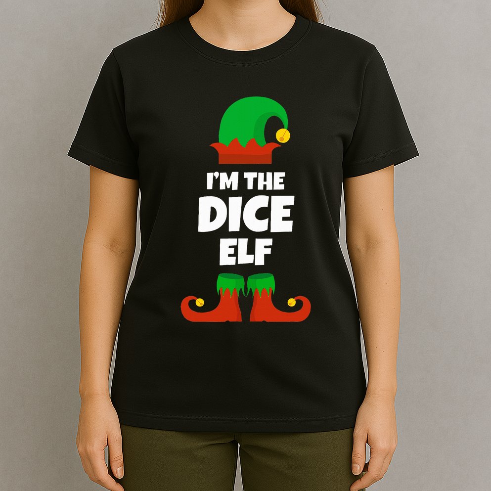 IM The Dice Elf Family Pajama Christmas Funny Bunco Rpg T-Shirt